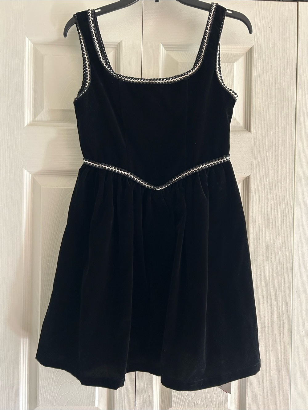 Cider Black Velvet Dress with Silver Trim